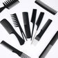 10Pcs Hair Brush Set with PVC Storage Box for Barbershop Salon and Home Use
