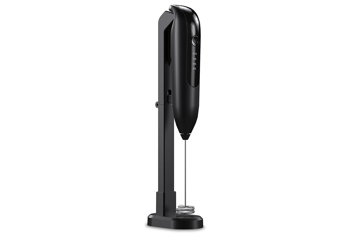 Rechargeable Handheld Milk Frother with Stand for Coffee Lattes Cappuccinos