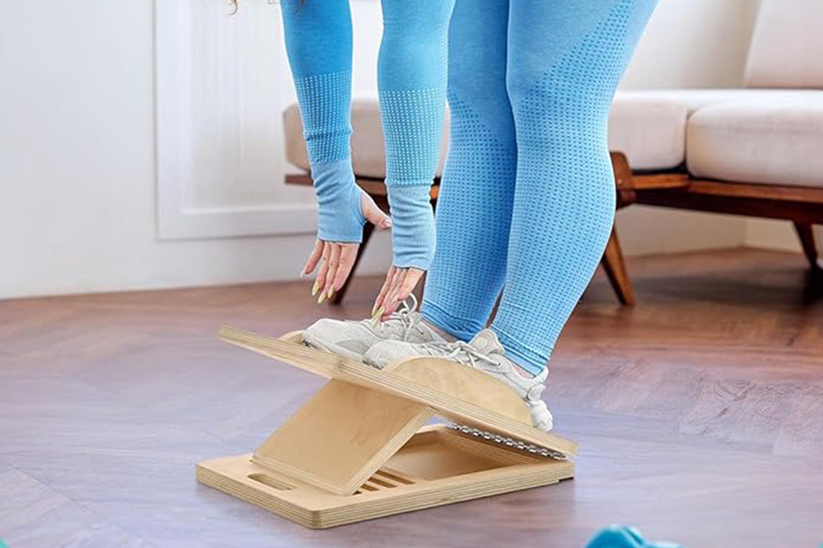 3 In 1 Slant Board With 5 Incline Angels Calf Stretcher And Wobble Board