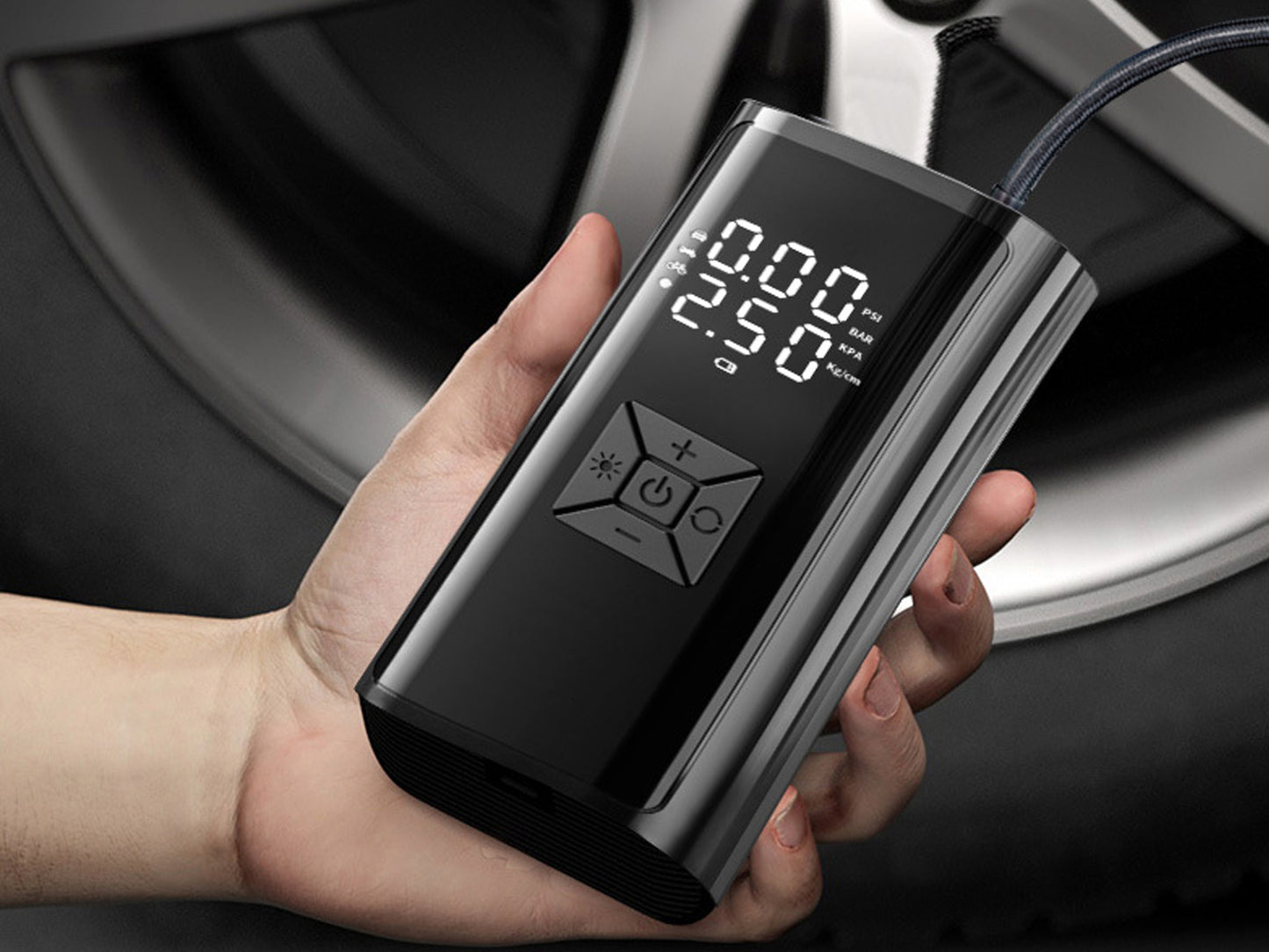 Dual Mode Car Tire Inflator Cordless Air Pump with Light Digital Pressure Gauge
