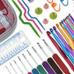 72-Piece Crochet Hooks Set with Knitting Needles and Sewing Tools for DIY with Storage Bag