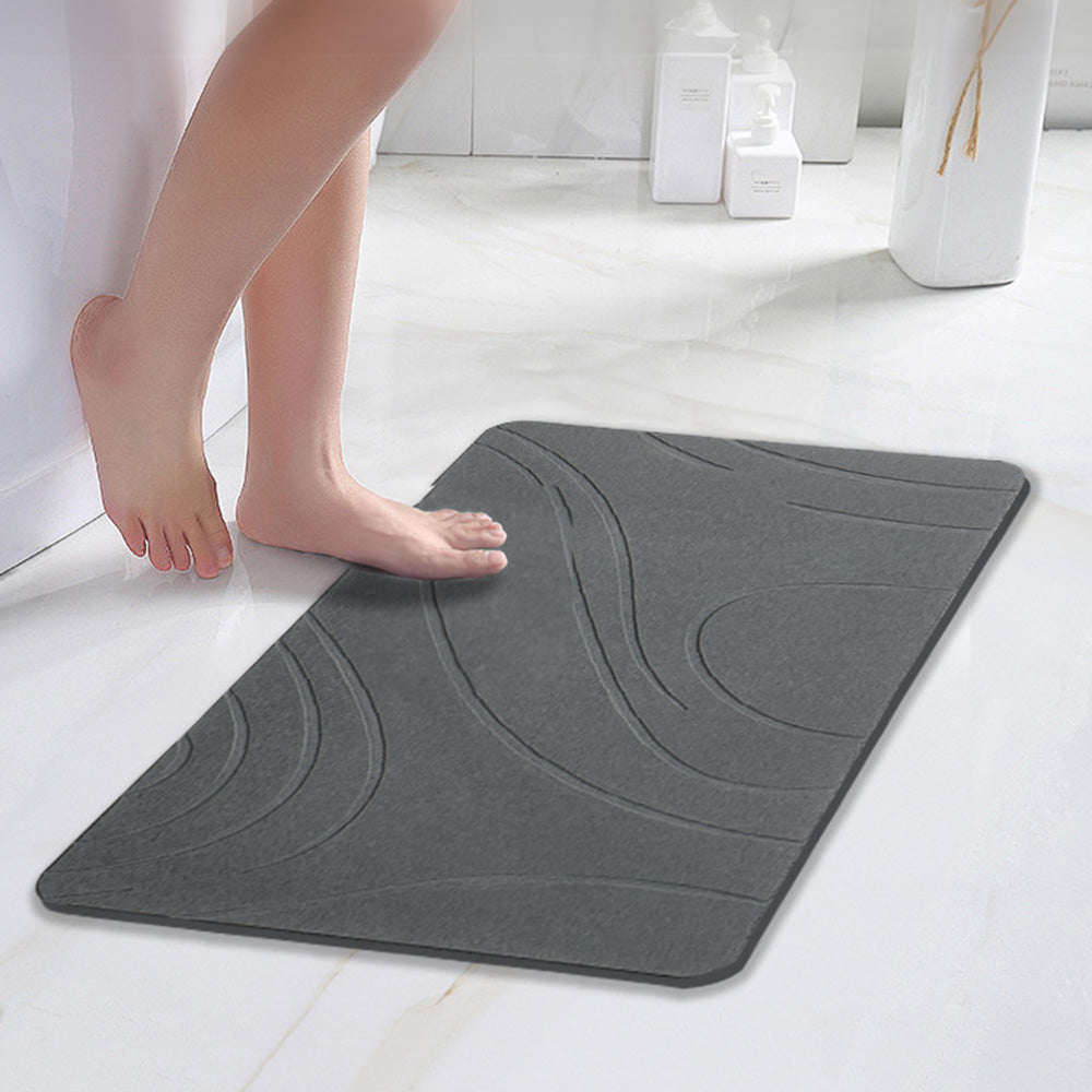 Non Slip Diatomaceous Earth Shower Mat Quick Drying Floor Mat for Bathroom Kitchen