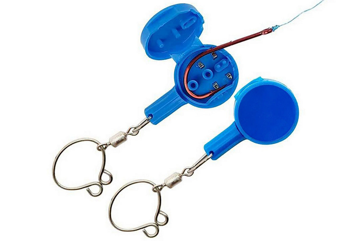 4pcs Fishing Knot Tying Tool with Hook Storage Line Cutter Quick Knot Tier