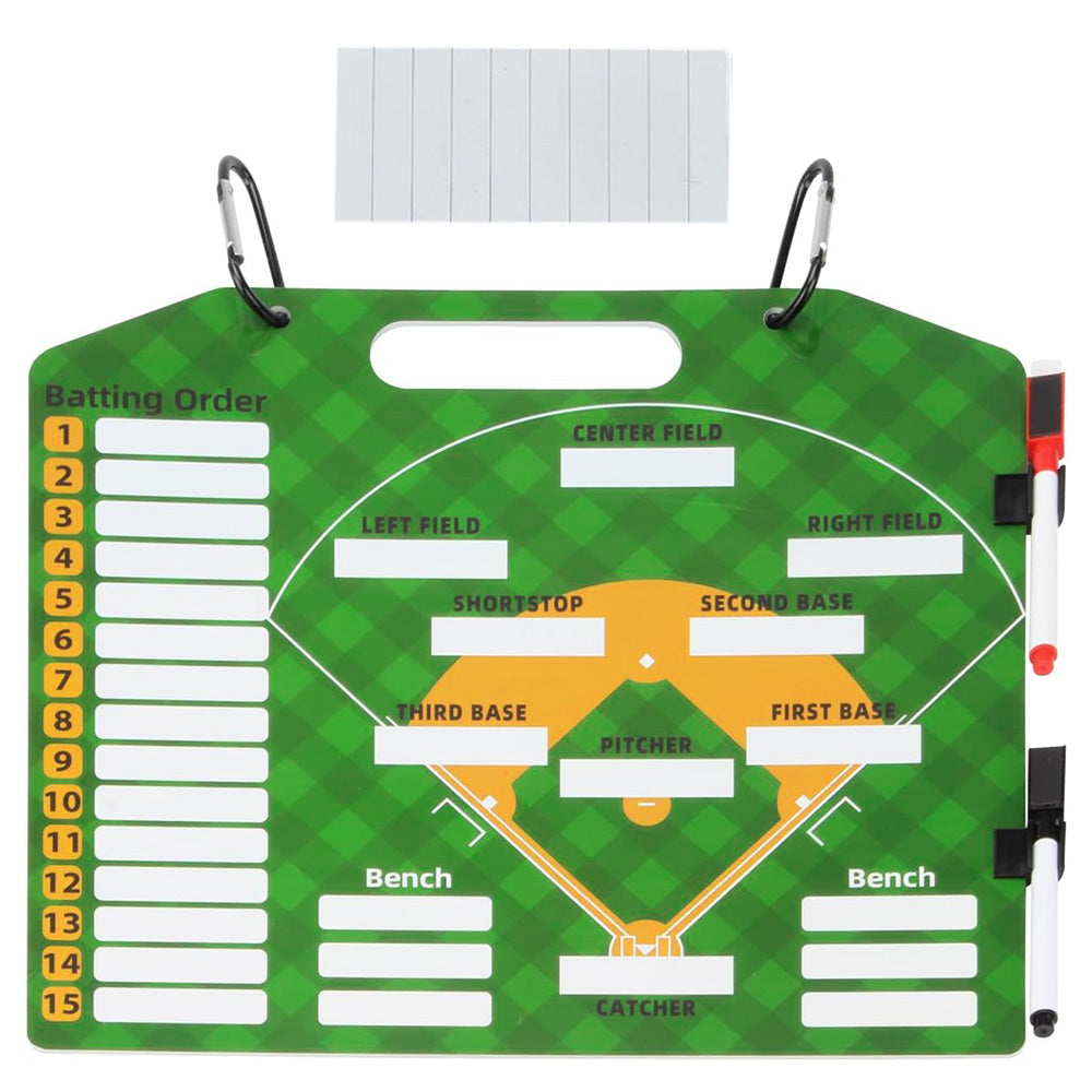 Double Sided Baseball Lineup Coaching Board with Accessories