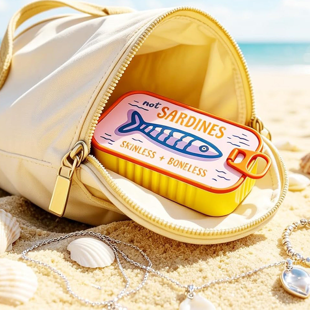 Small 3D Printed Sardine Shape Necklace and Earring Storage Box