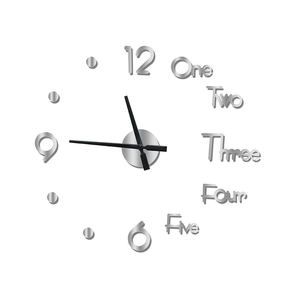 3D Wall Clock DIY Acrylic Frameless Modern Wall Clock