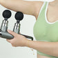 Dual Heads Massage Gun 6-Speed Deep Tissue Muscle Relax Massager with Extra 3 Pairs Replacement Heads
