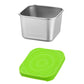 6Pcs 6oz Stainless Steel Square Food Storage Containers with Silicone Lids