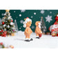 2Pcs 8cm Resin Santa Claus Pendants Christmas Hanging Decorations