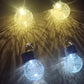 6 Pack Decorative Hanging Solar Garden Lights Cracked Glass Ball Lanterns for Yard Patio Fence Tree Umbrella