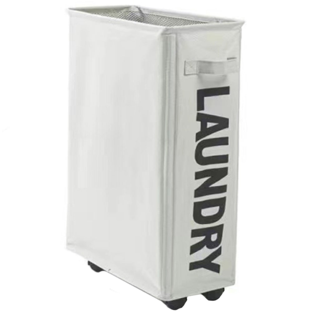 39 x18.5x58CM Foldable Laundry Washing Clothes Storage Bag With Universal Wheels