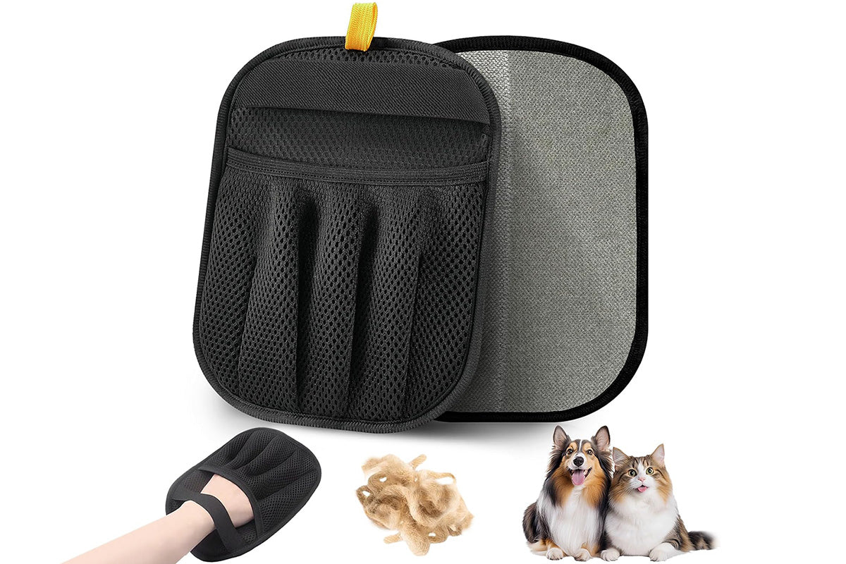 Pet Hair Removal Glove Five Finger Electrostatic Pet Hair Gloves Reusable Pet Hair Remover Tool