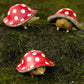 3pcs Resin Hedgehog Mushroom Figurine Resin Garden Ornament Outdoor Decor
