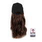 Fashion Adjustable Long Curly Wavy Wig Baseball Hat For Women