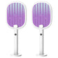 Electric Mosquito Swatter with Digital Display and White Light Flashlight Fly Killer Bug Zapper Racket Bug Zapper