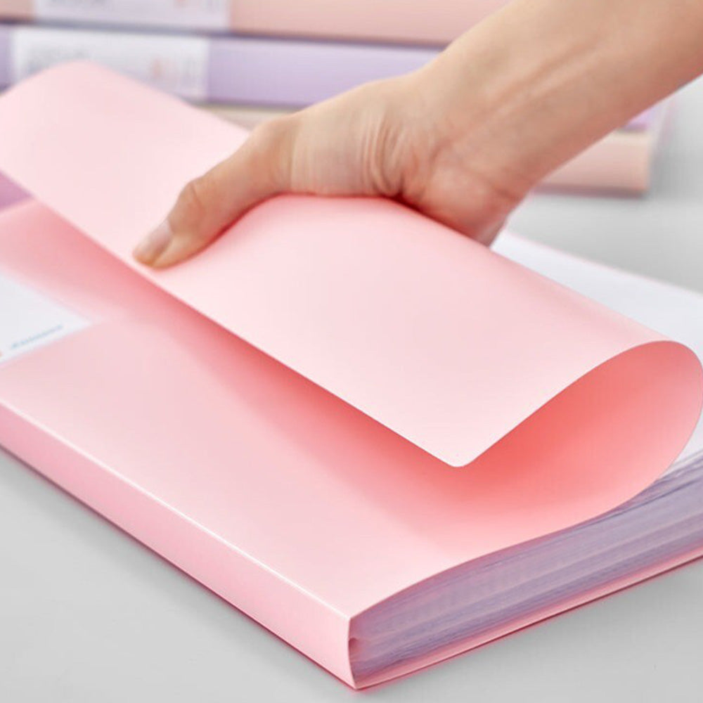2 Pack A4 Sheet Protector Binder 40 Page Clear Folder for Certificates Posters