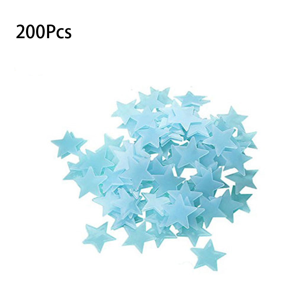 200Pcs 3CM PVC Luminous Stars Wall Stickers