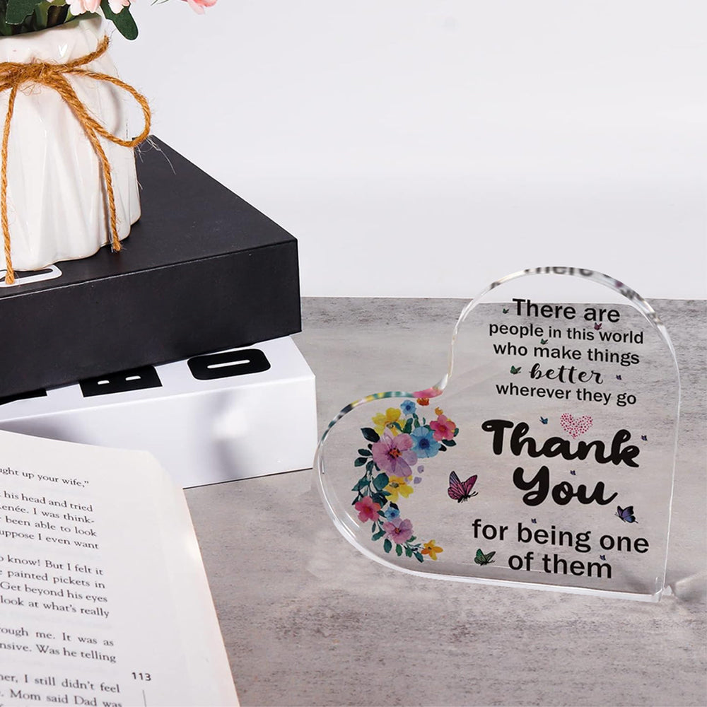 Appreciation Gift Acrylic Heart Shaped Keepsake Desktop Decor