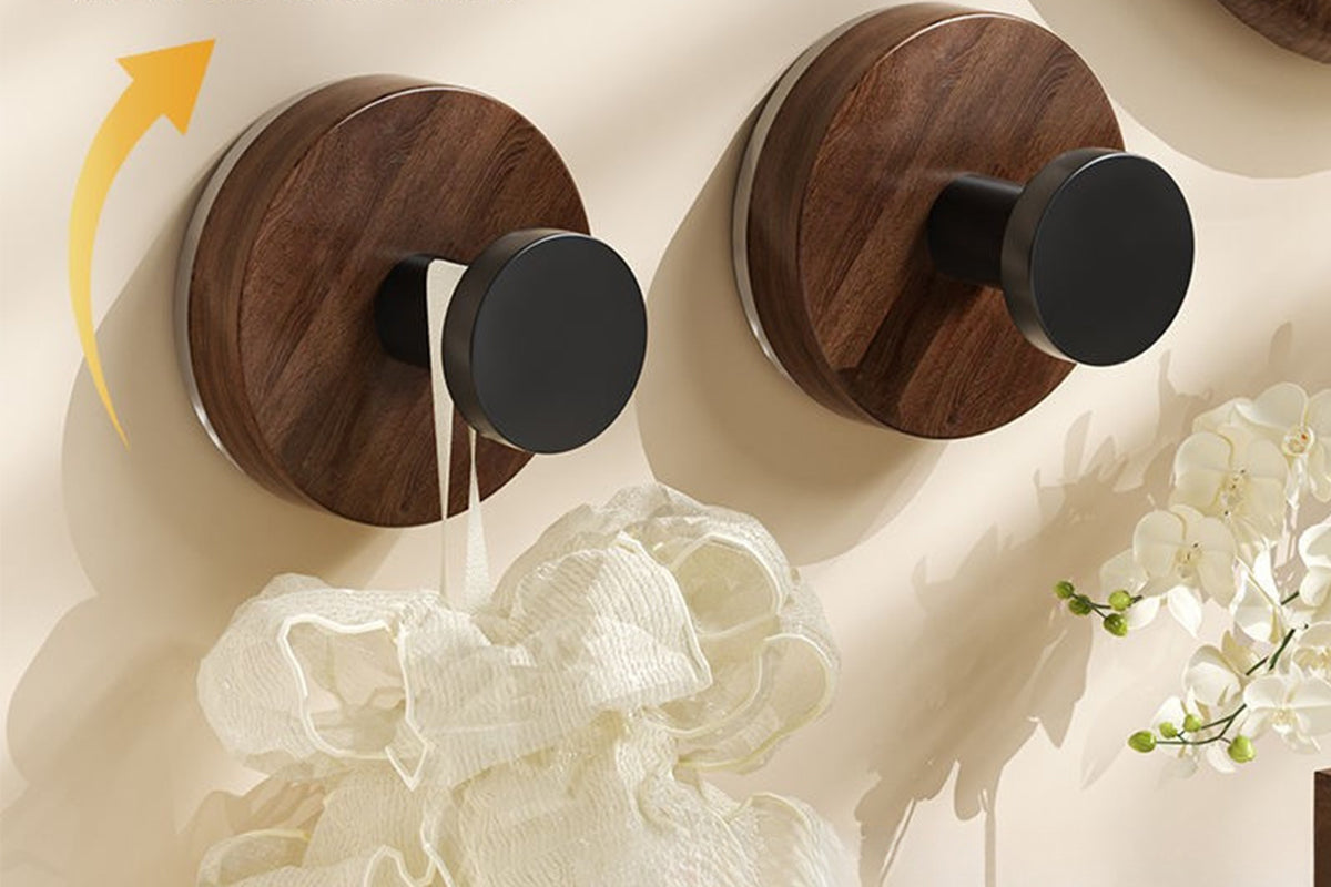 8 Pack Walnut Pattern Suction Hooks for Christmas Wreaths and Storage