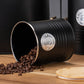 5 Piece Black Bread Bin and Airtight Kitchen Storage Canister Set