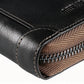 PU Leather Accordion Card Holder Zipper Credit Card Wallet Purse for 20 Cards