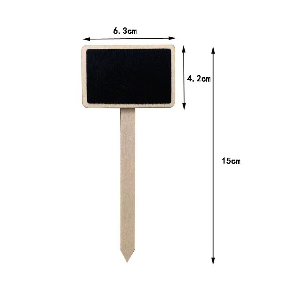 3Pcs Metal Herb Plant Pot with Tray and 10Pcs Mini Chalkboard Wooden Plant Tags Stakes