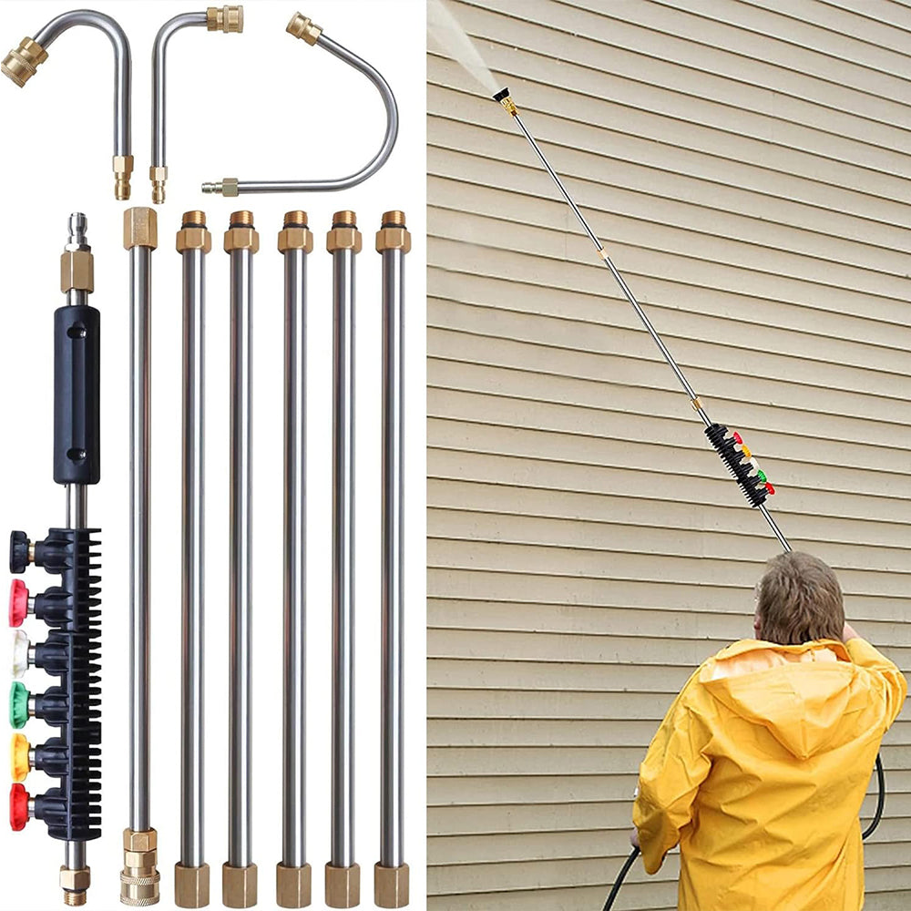 10Pcs Set 1/4 Inch Quick Connect 4000 PSI Pressure Washer Extension Wand