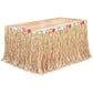300x75cm Straw Color Tassel Table Skirt for Hawaiian Beach Parties