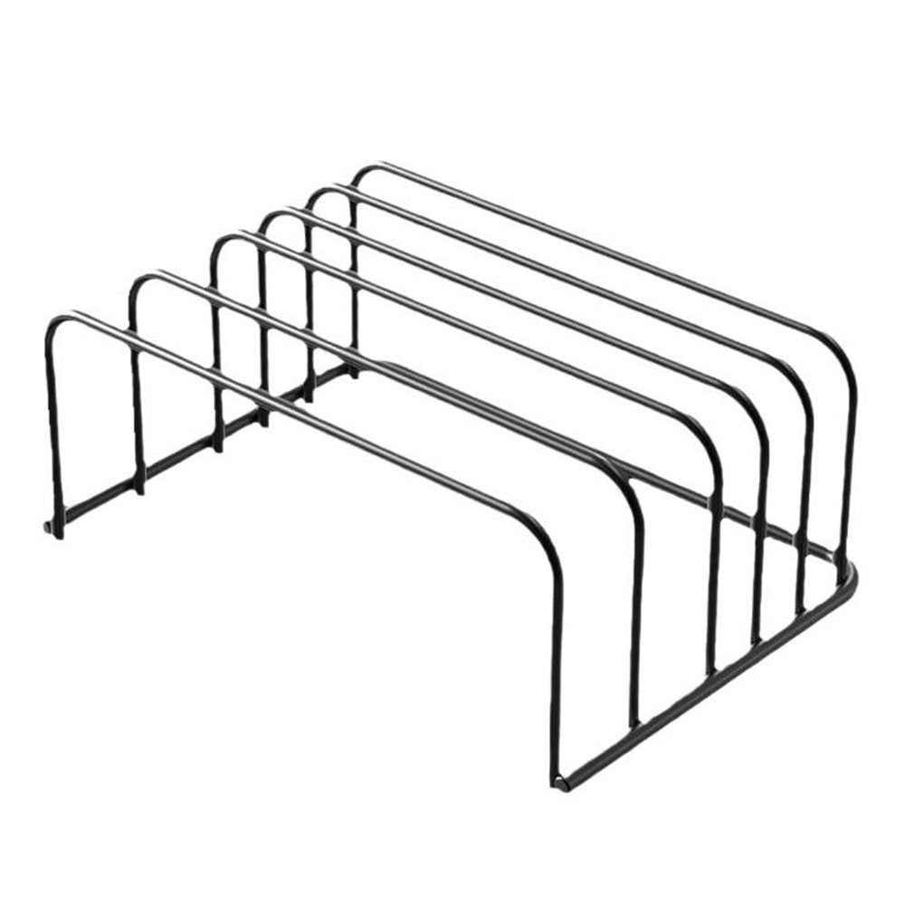 2Pcs Steel Cutting Board Organizers With 5 Slots Kitchen Cookware Organizer
