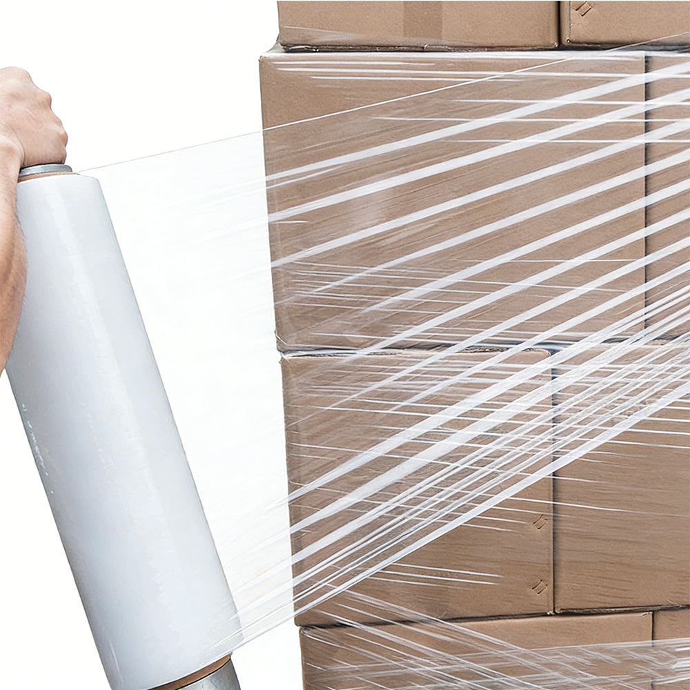 2XClear Stretch Stretch Film Wrap 50cm x 400m Packing Cling Furniture Pallet