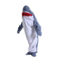 Flannel Cartoon Shark Wearable Hoodie Sleeping Blanket