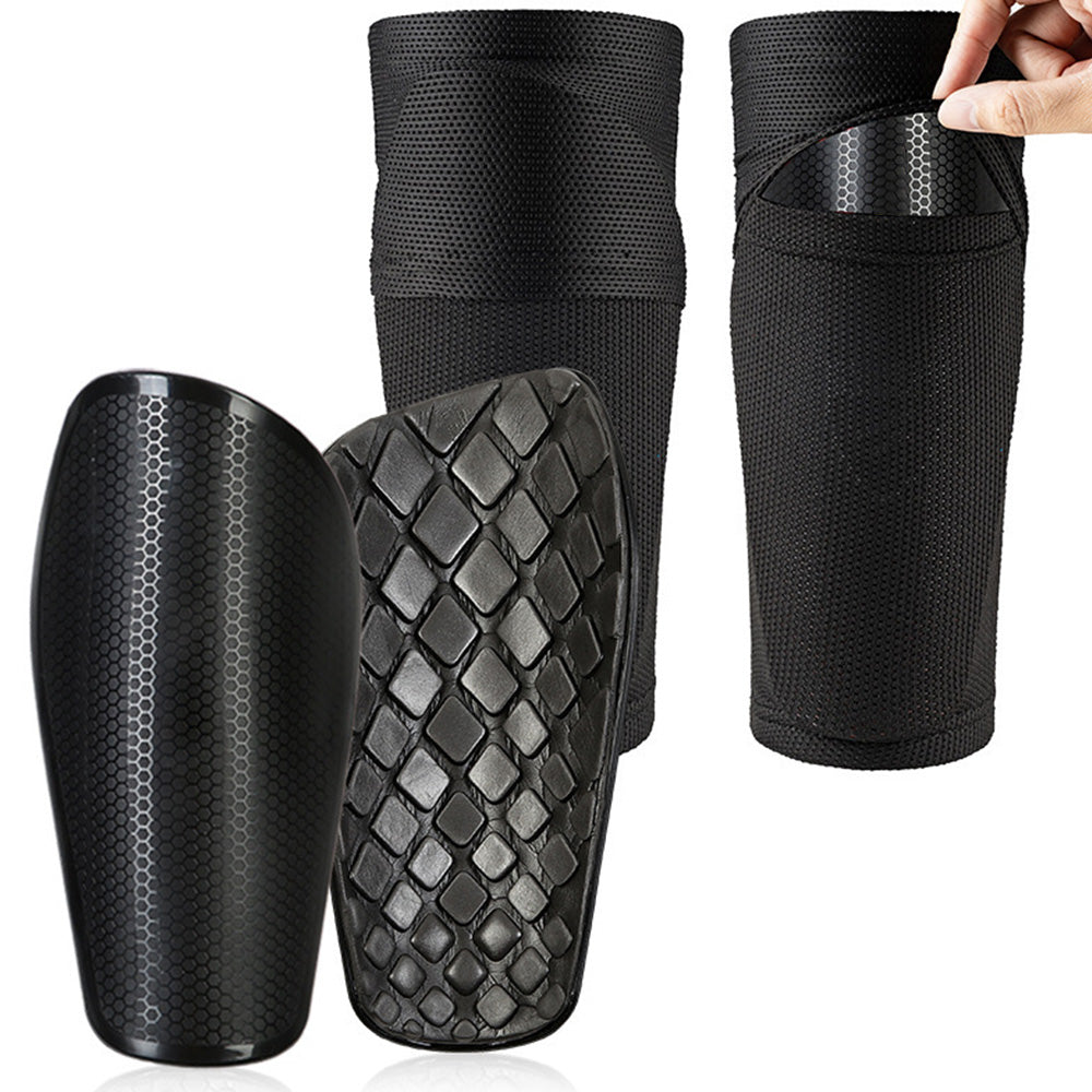 1 Pair Sport Soccer Shin Guard Pads Sleeves With Optimized Insert Pocket Sleeve Sock Leg