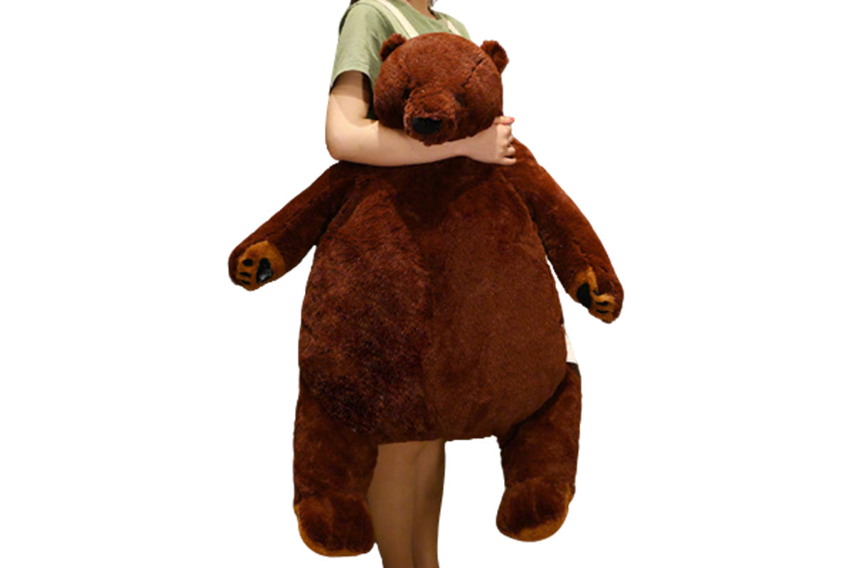 Giant Brown Bear Stuffed Animal for Adults Stress Relief Anti-Anxiety Cuddly Bear Toy