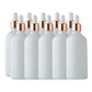10 Pack Glass Dropper Bottles Rose Gold Caps for Essential Oils 15ml 30ml 50ml