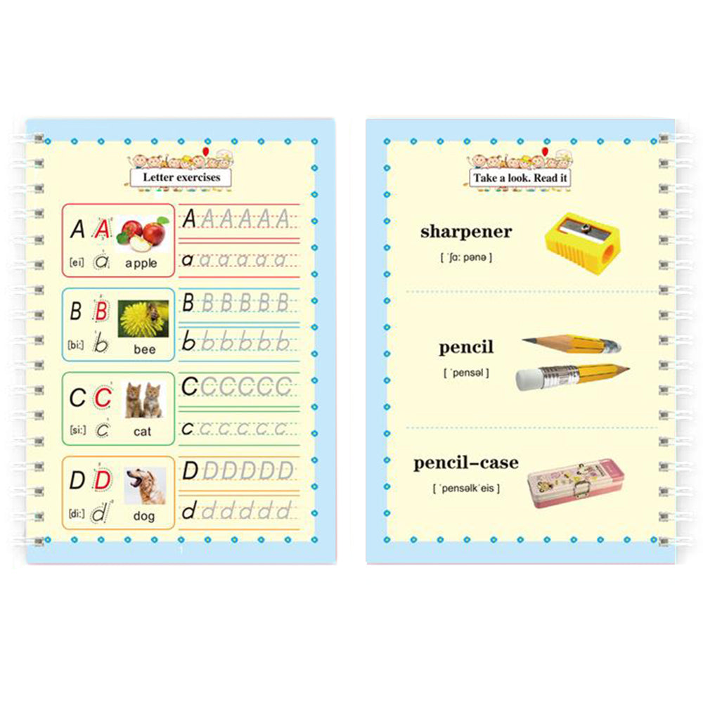 4Pcs Kids Practice Copybooks English Handwriting Practice Workbooks