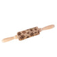 Christmas Embossing Rolling Pin Wooden Dough Roller-Snowflake