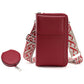 PU Leather Cell Phone Purse Small Crossbody Bags With Credit Card Slot