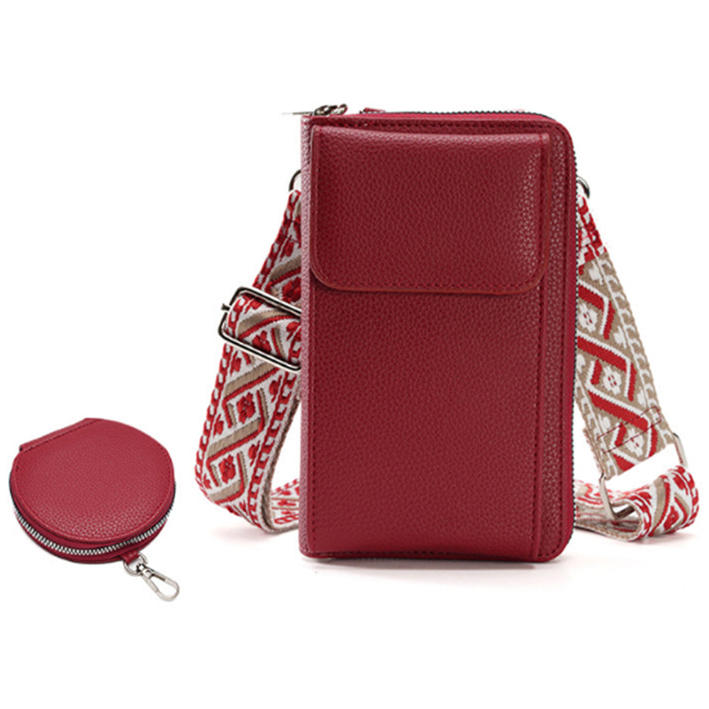 PU Leather Cell Phone Purse Small Crossbody Bags With Credit Card Slot