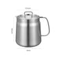 2L Stainless Steel Oil Strainer Storage Pot with Filter Mesh and Cover