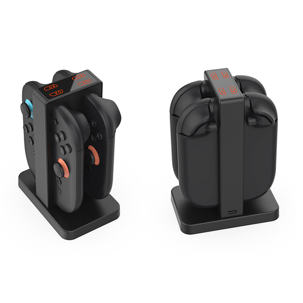 4-in-1 Charging Dock for Nintendo Switch Joy-Con Controllers with LED and Beep Alert