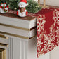 Linen Christmas Table Runner Long Farmhouse Holiday Home Kitchen Table Decorations