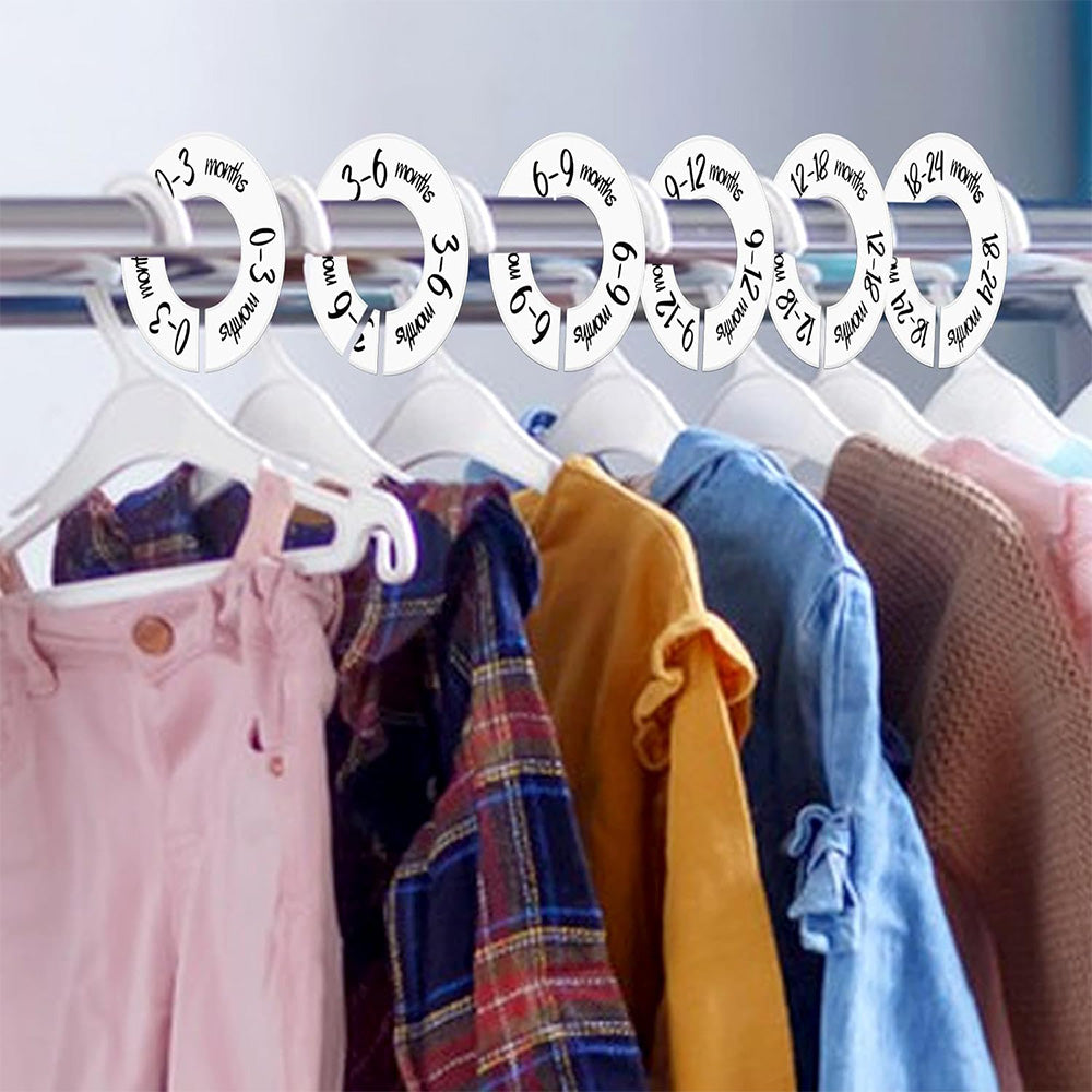 6Pcs Closet Size Dividers Nursery Wardrobe Organizer
