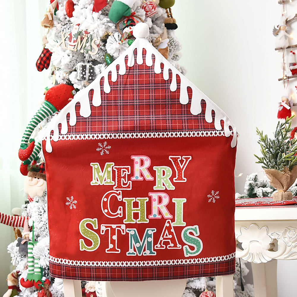 2Pcs MERRY CHRISTMAS Chair Back Cover