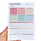 Brain Dump Notepad Planner Notebook for Students Teachers and Office Staff
