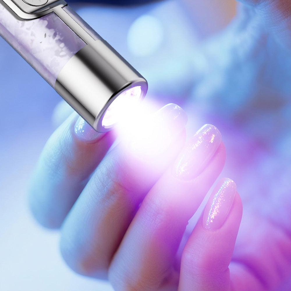 2 in 1 Cordless Electric Nail File Drill with Light Lamp 18 Bits 3 Speeds Mode for Women Men