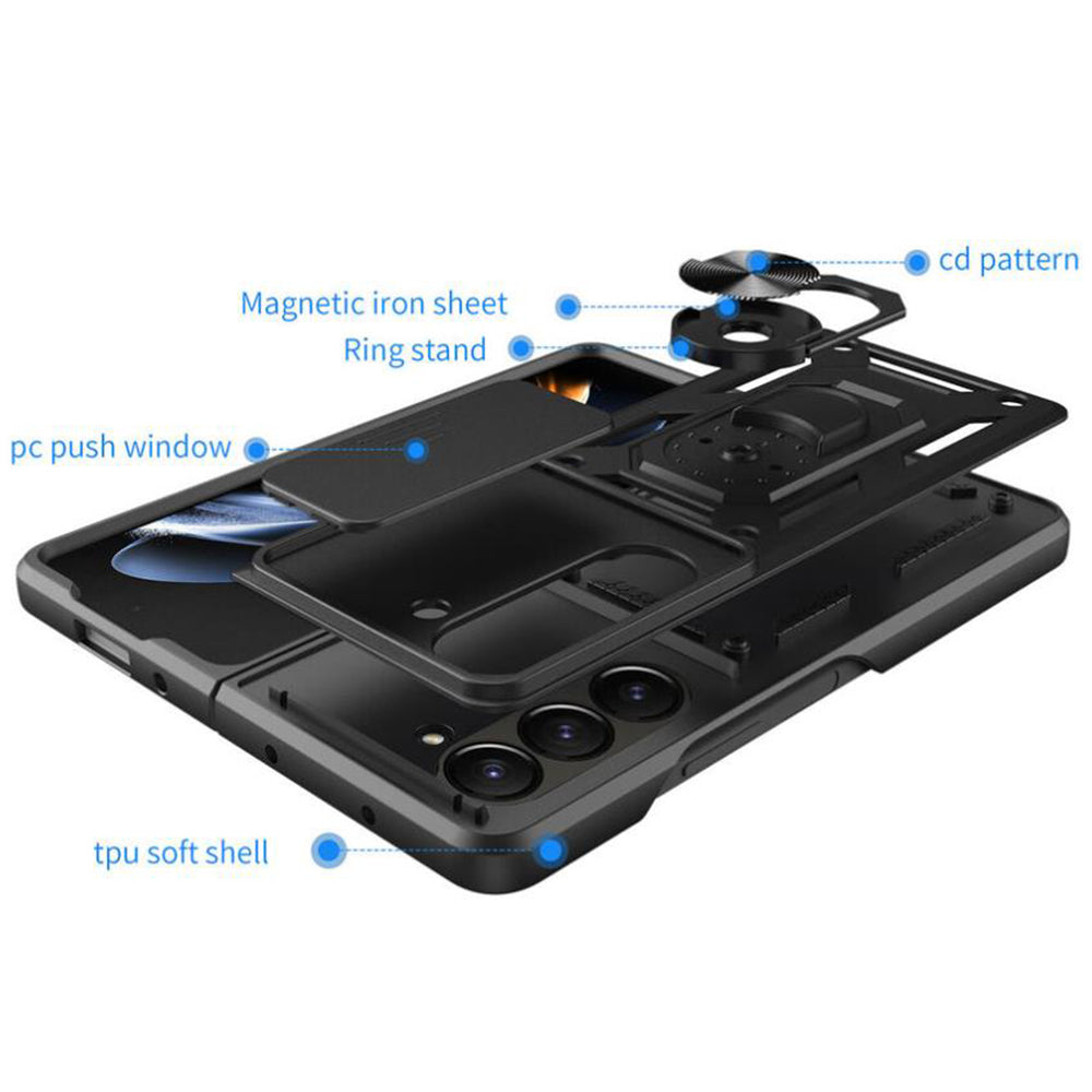 For Samsung Galaxy Z Fold Shockproof  Phone Case with Ring Base
