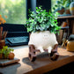 Smiley Face Resin Rocking Chair Pot for Indoor Outdoor Plants