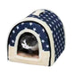Pet Dog House Kennel Soft Beds Cave Cat Puppy Bed Doggy Warm Cushion Fold