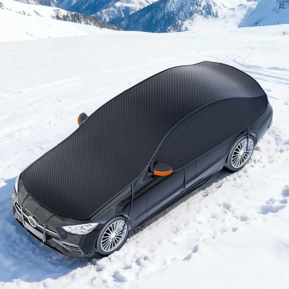 Oxford Fabric Car Windshield Cover Snow Ice Protector with Reflective Strips for Winter