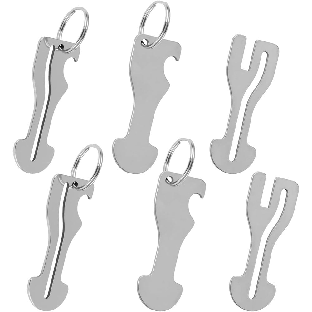 6Pcs Shopping Trolley Key Adaptable Versatile Keychain as Bottle Opener
